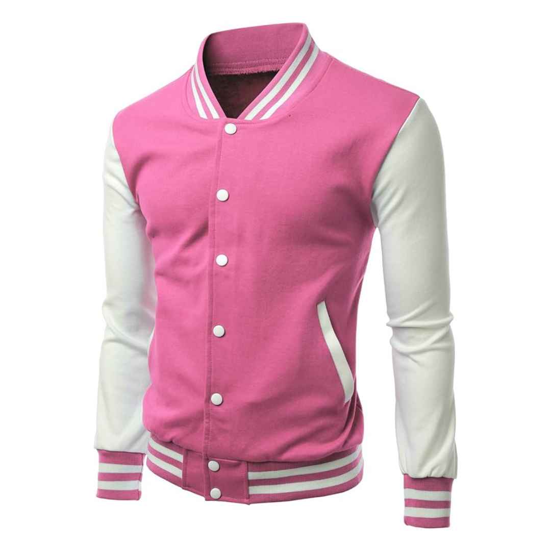 Pink Varsity Jackets mens