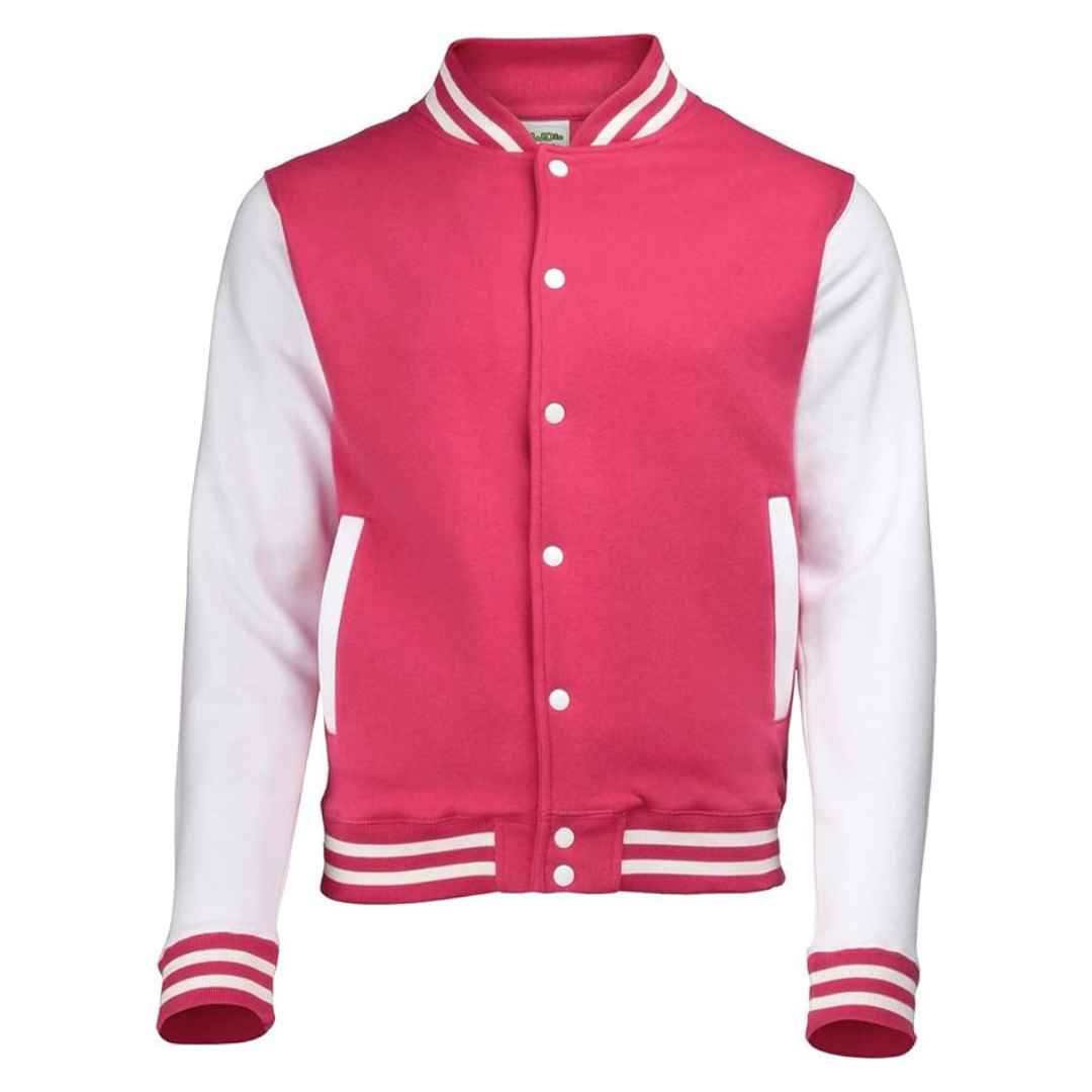 Dark Pink letterman jacket