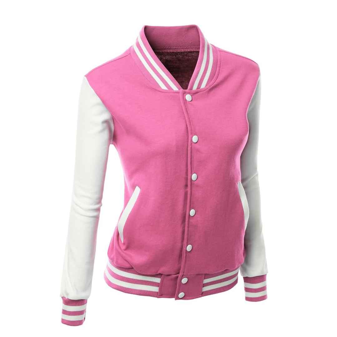 Pink Varsity jacket women